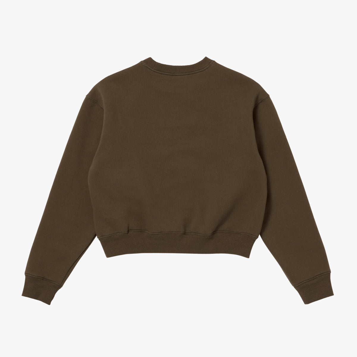 W'S ESSENTIAL BRUSHED SWEAT - DARK BROWN