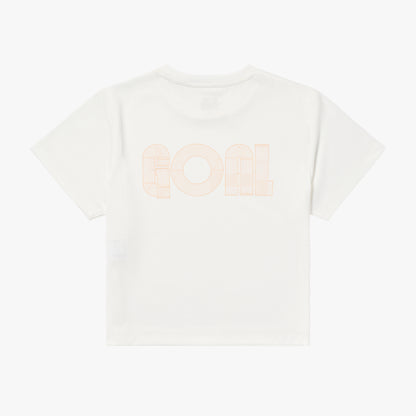 W'S TRACK GOAL LOGO CROP TEE - OFF WHITE