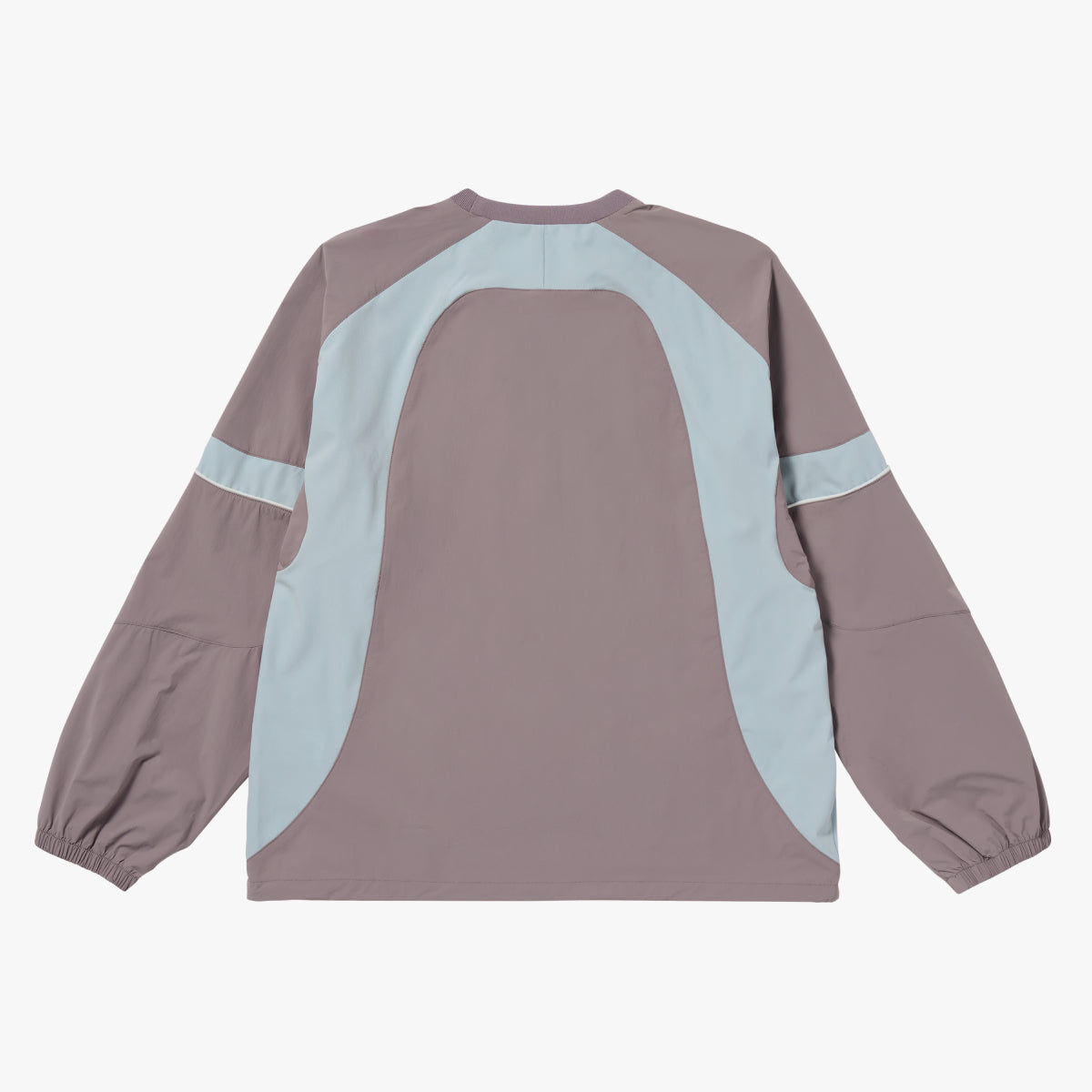 COLOR-BLOCK WOVEN PULLOVER - BROWN