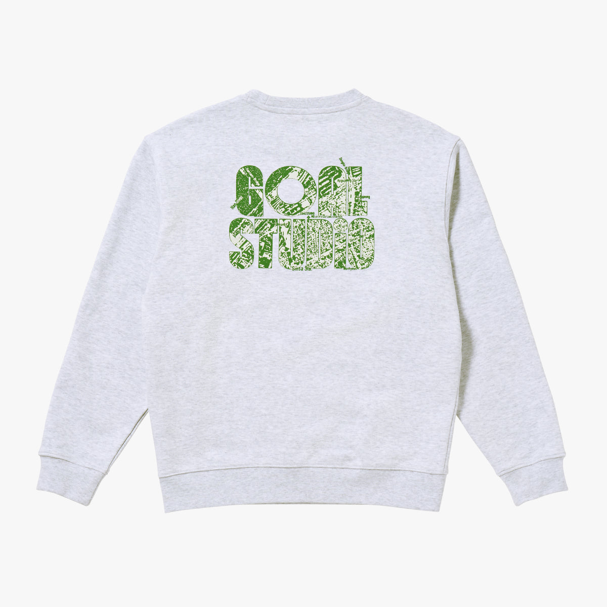 MAP LOGO CREWNECK - MELANGE GREY