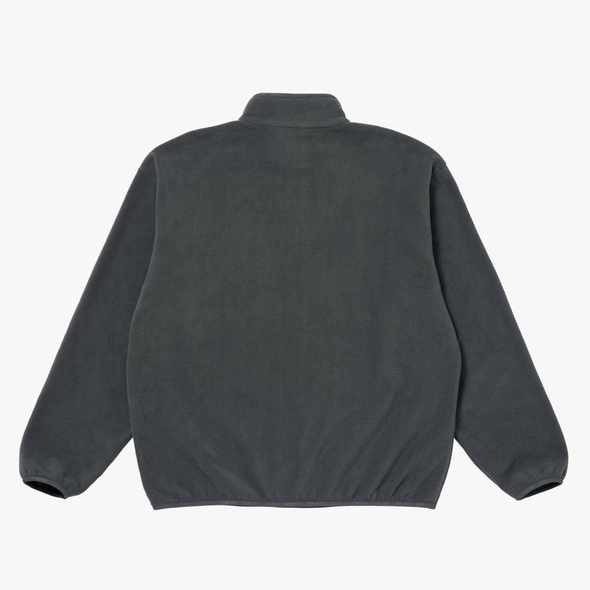 ESSENTIAL MICROFLEECE QUARTER ZIP-UP TEE - CHARCOAL