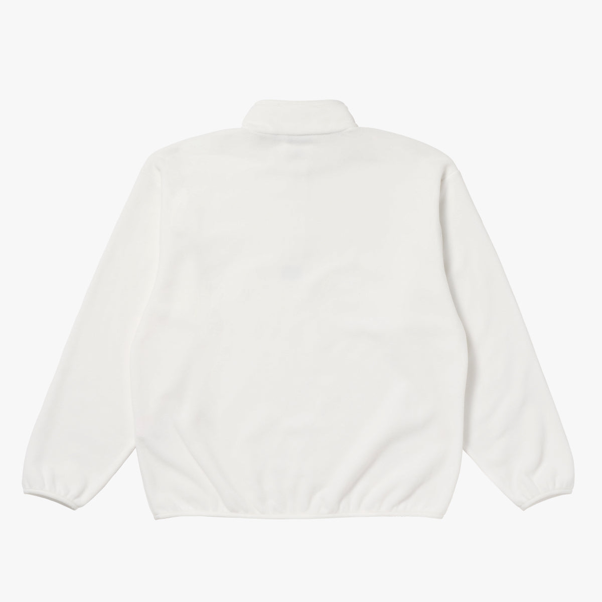 ESSENTIAL MICROFLEECE QUARTER ZIP-UP TEE - OFF WHITE