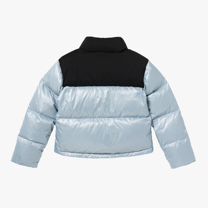 W'S CROPPED PUFFER DOWN JACKET - SKYBLUE