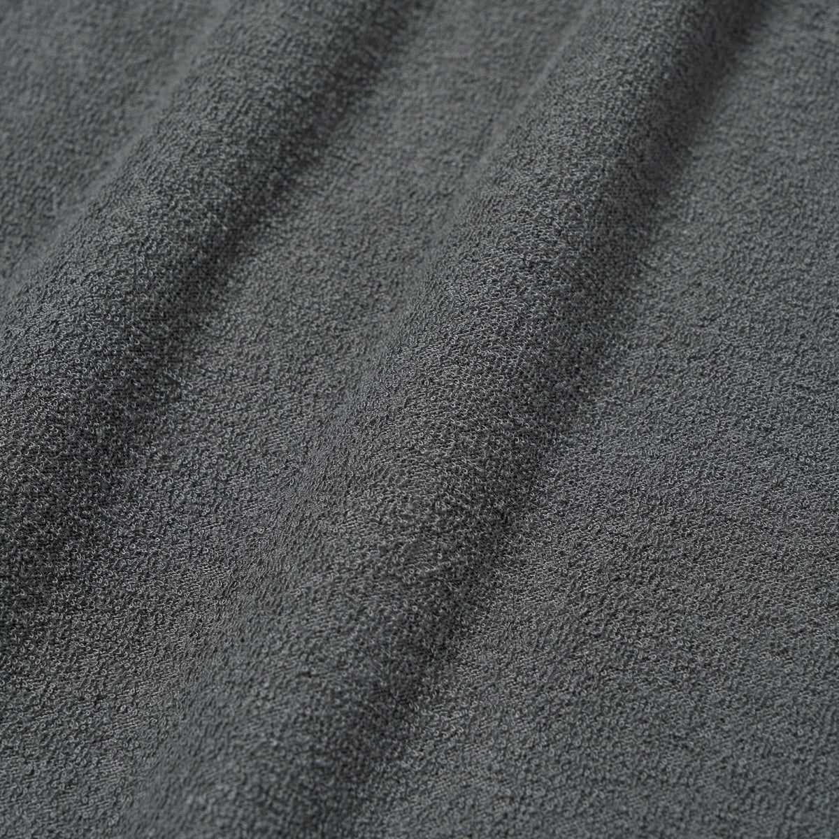 W'S TERRY FLEECE CROPPED FULL ZIP-UP HOODIE - CHARCOAL