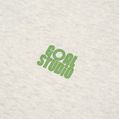 ESSENTIAL BRUSHED QUARTER ZIP-UP TEE - OATMEAL