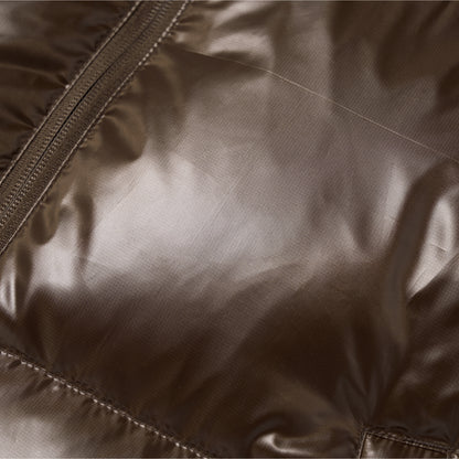 W'S CROPPED PUFFER DOWN JACKET - DARK BROWN