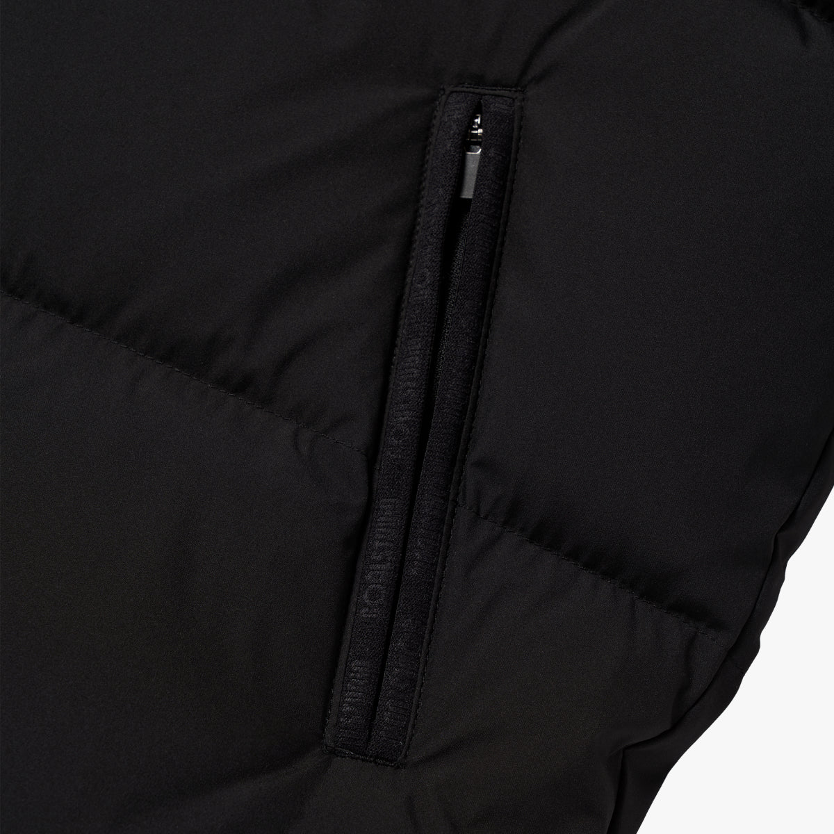 ESSENTIAL HOODED PUFFER DOWN JACKET - BLACK