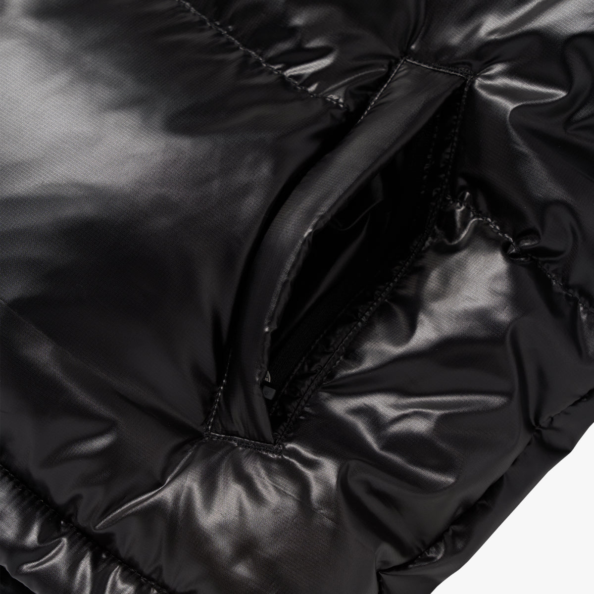 W'S CROPPED PUFFER DOWN JACKET - BLACK