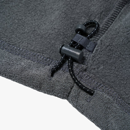 W'S TERRY FLEECE CROPPED FULL ZIP-UP HOODIE - CHARCOAL