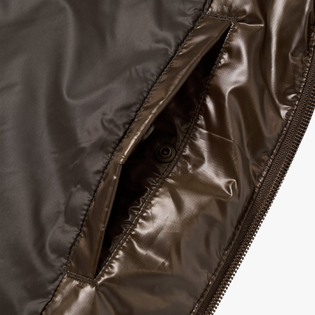 W'S CROPPED PUFFER DOWN JACKET - DARK BROWN