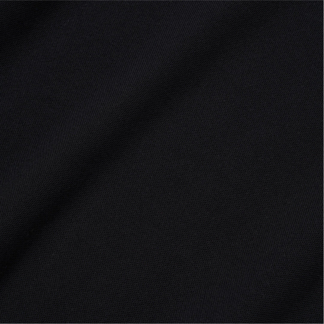 ゴールスタジオ Vネック 鹿の子 ヘビー スキッパー ポロシャツ ブラック