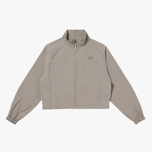 W'S STRETCH TRACK JACKET - DARK BEIGE