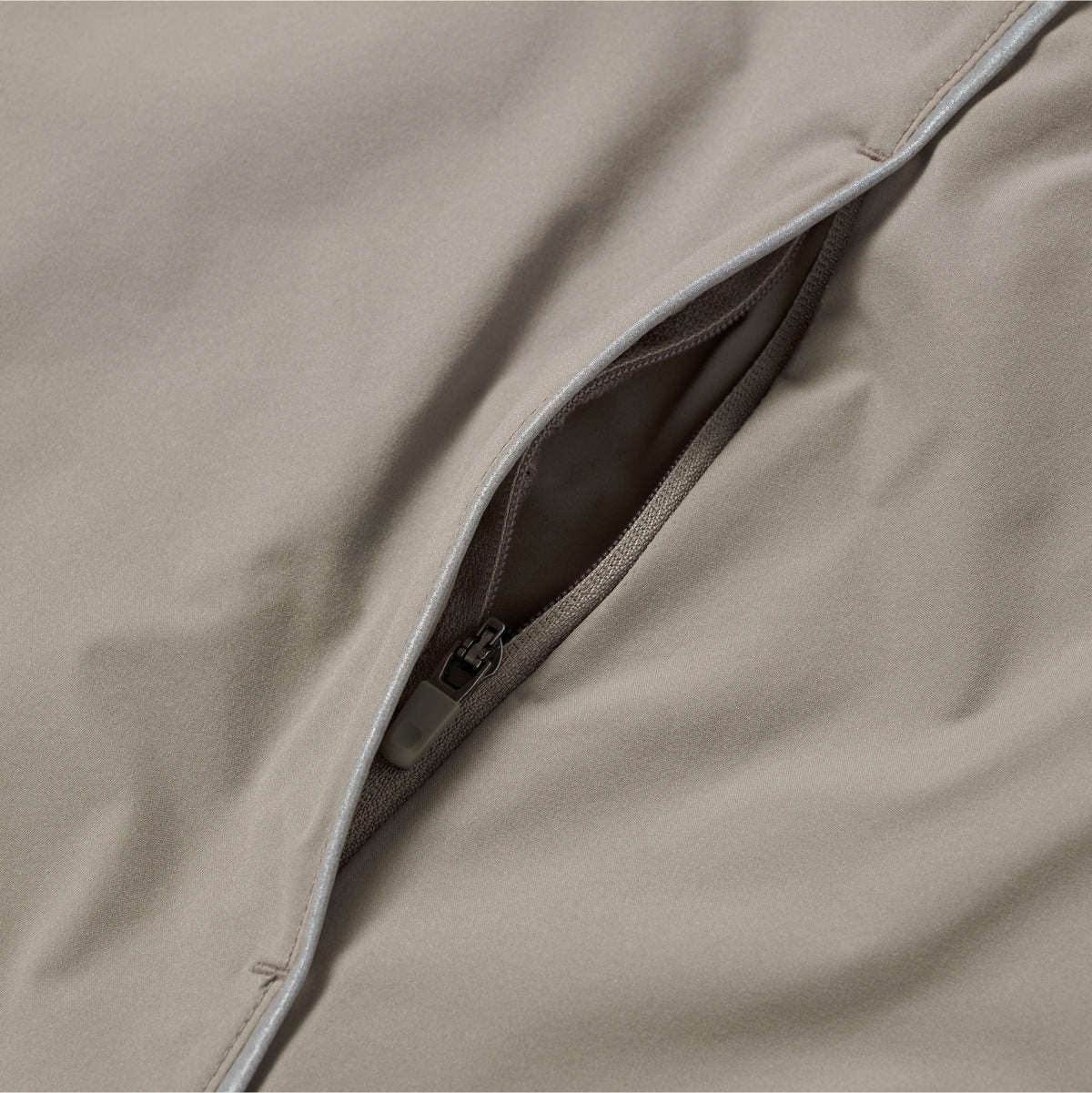 W'S STRETCH TRACK JACKET - DARK BEIGE