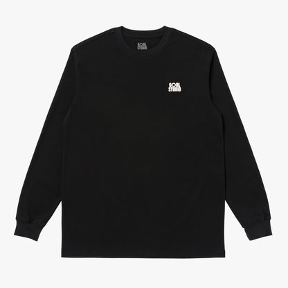 ESSENTIAL LAYERED LONGSLEEVE TEE - BLACK