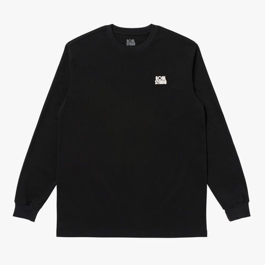 ESSENTIAL LAYERED LONGSLEEVE TEE - BLACK