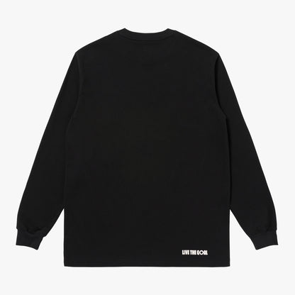 ESSENTIAL LAYERED LONGSLEEVE TEE - BLACK