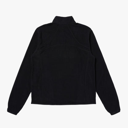 M'S GRID FLEECE QUARTER ZIP-UP TEE - BLACK