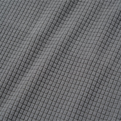 M'S GRID FLEECE QUARTER ZIP-UP TEE - GREY