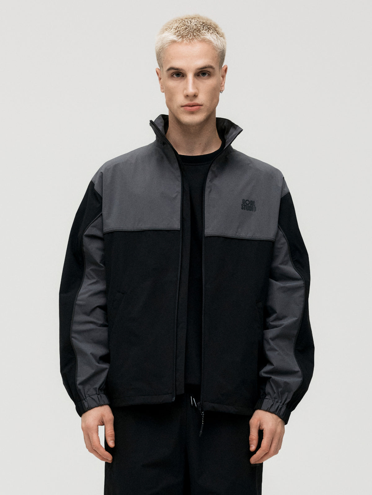 M'S STRETCH TRACK JACKET - BLACK