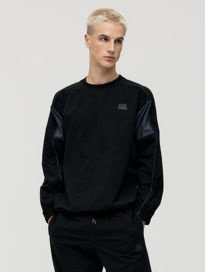 ESSENTIAL STRETCH WIND PULLOVER - BLACK