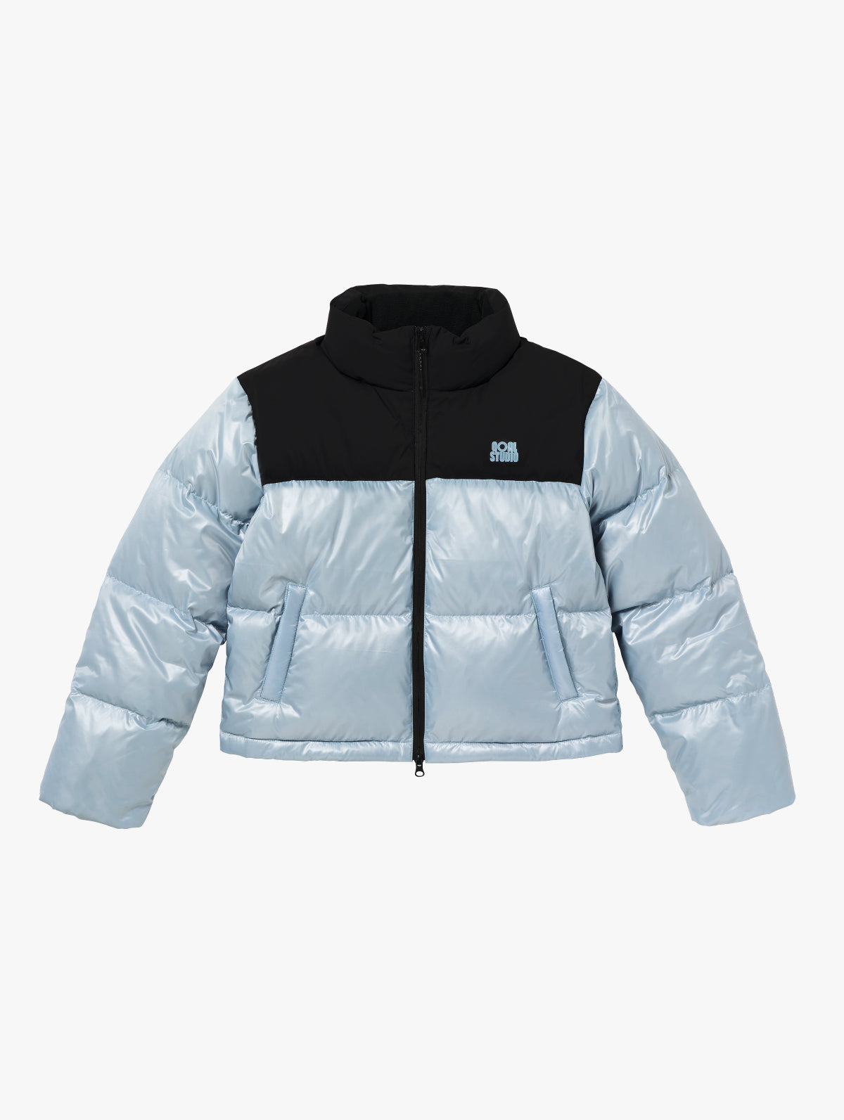 W'S CROPPED PUFFER DOWN JACKET - SKYBLUE
