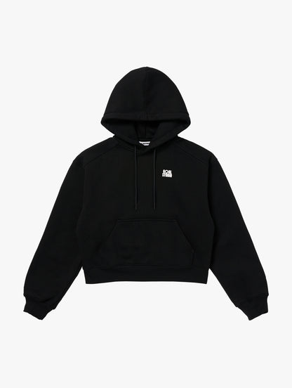 W'S ESSENTIAL BRUSHED HOODIE - BLACK