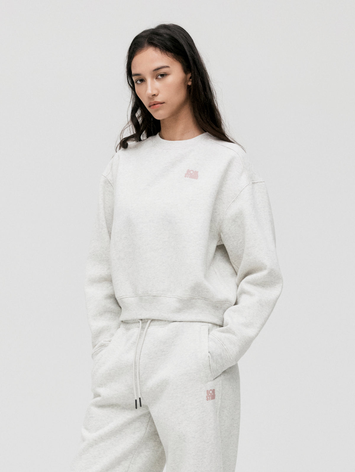 W'S ESSENTIAL BRUSHED SWEAT - OATMEAL