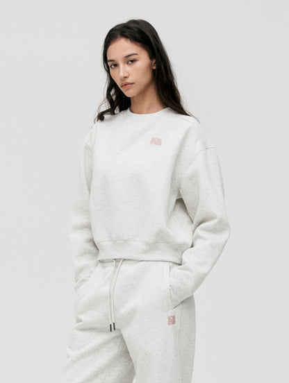 W'S ESSENTIAL BRUSHED SWEAT - OATMEAL