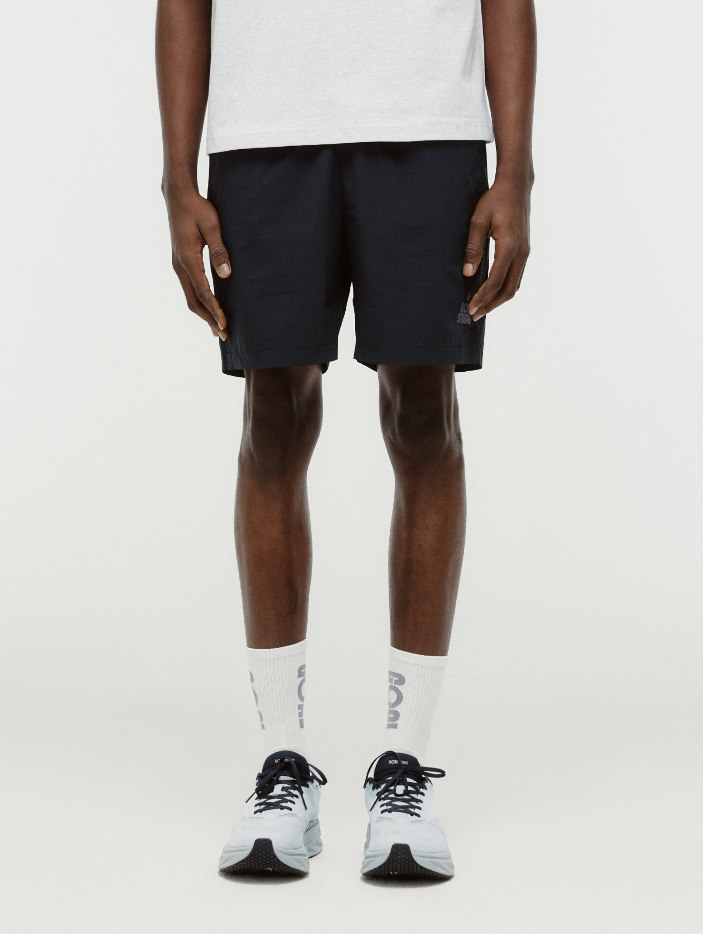 M'S ESSENTIAL STRETCH SHORTS - NAVY – GOALSTUDIO