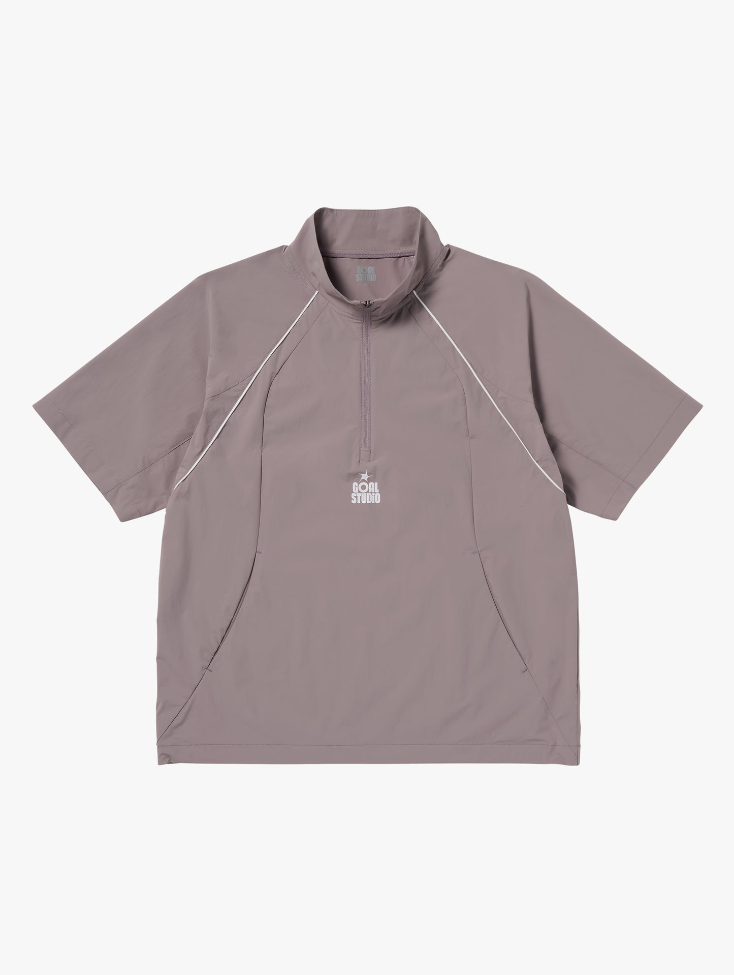 COLOR-BLOCK S/S ANORAK - BROWN