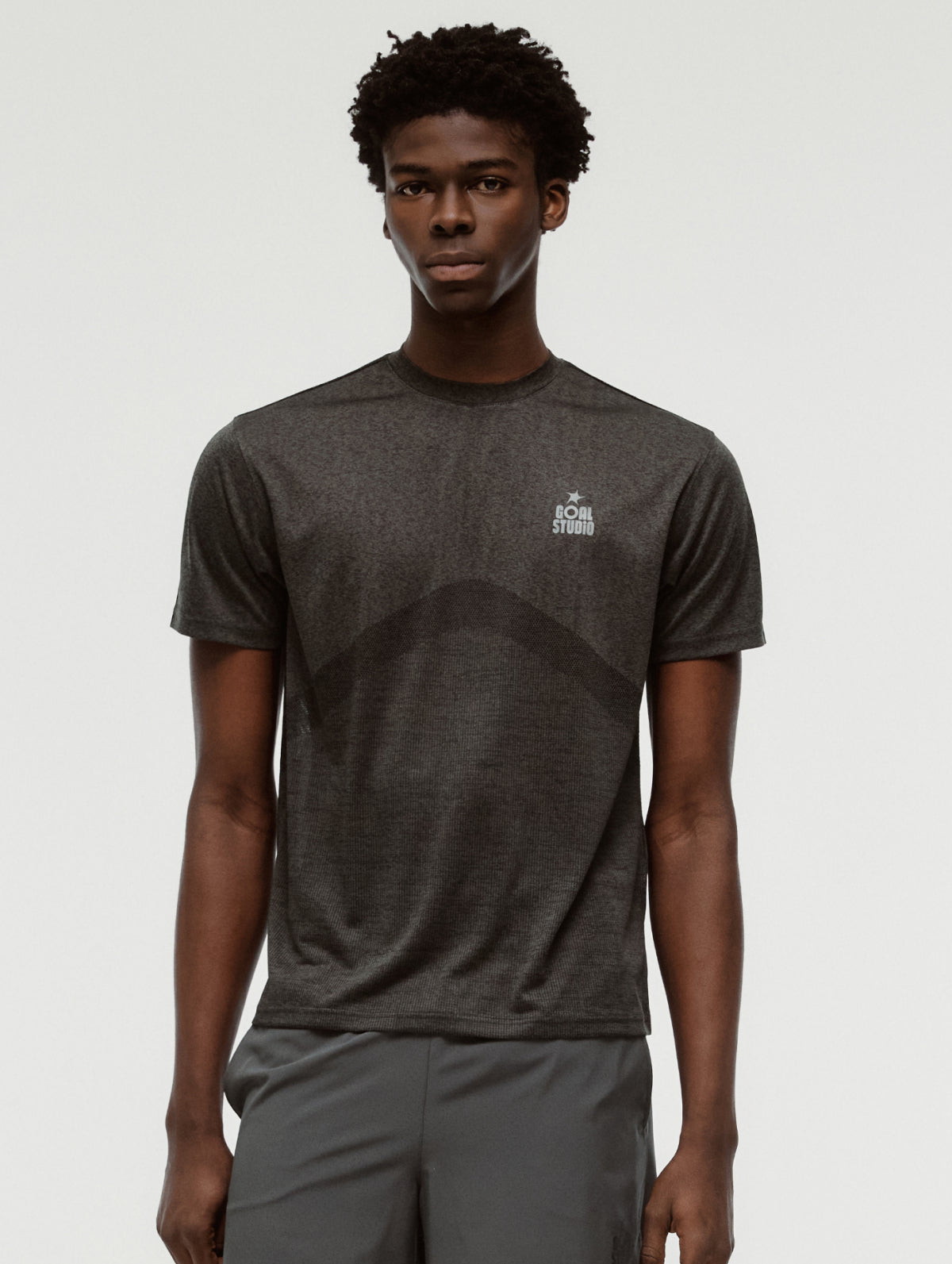 M'S JACQUARD TEE - CHARCOAL