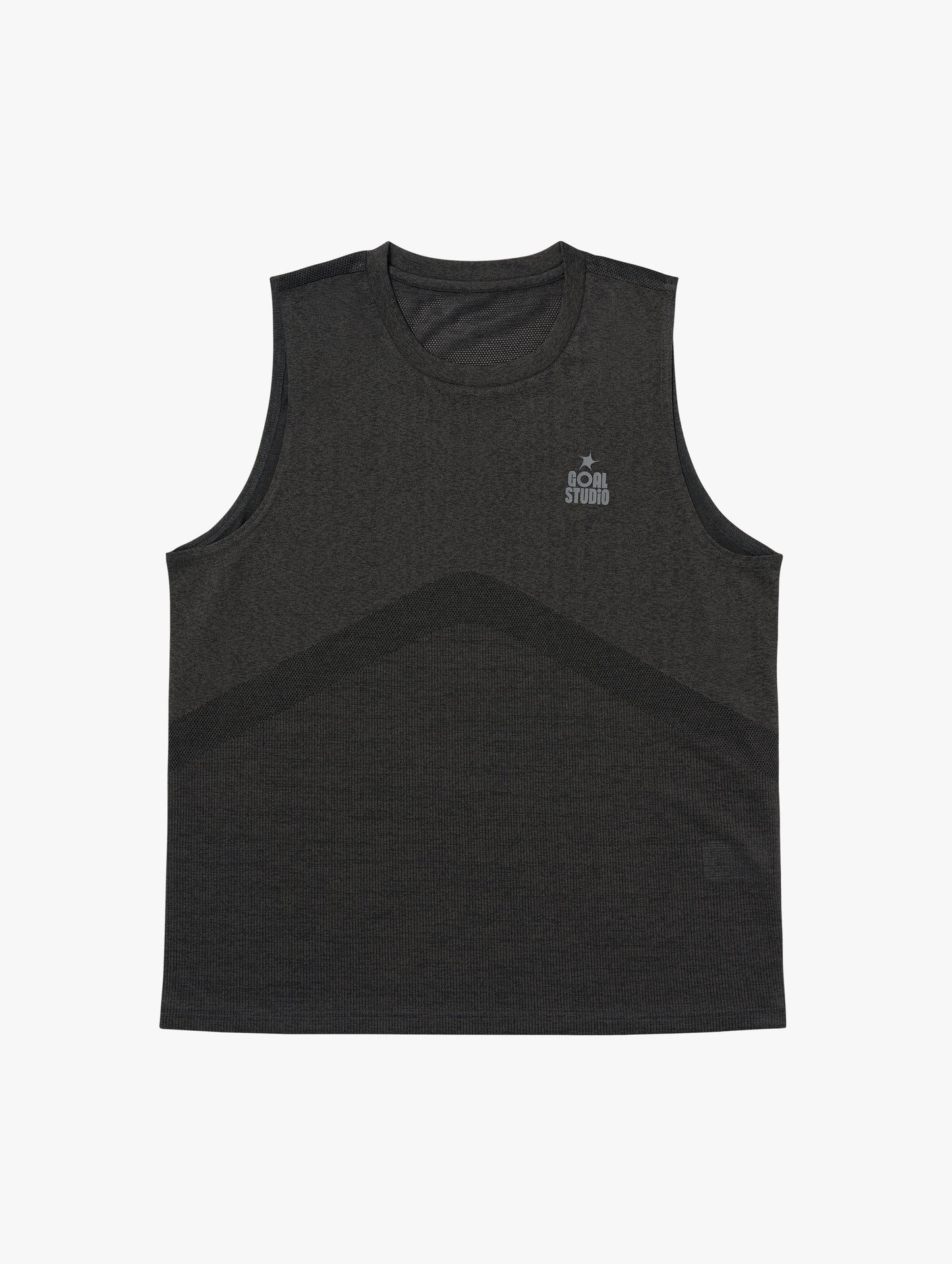 M'S JACQUARD SLEEVELESS - CHARCOAL
