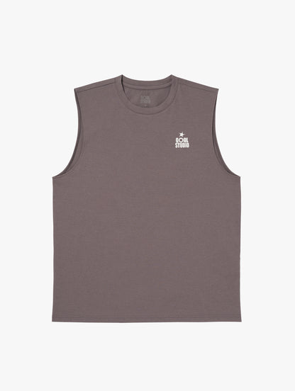 M'S ESSENTIAL AIRDRY SLEEVELESS - BROWN
