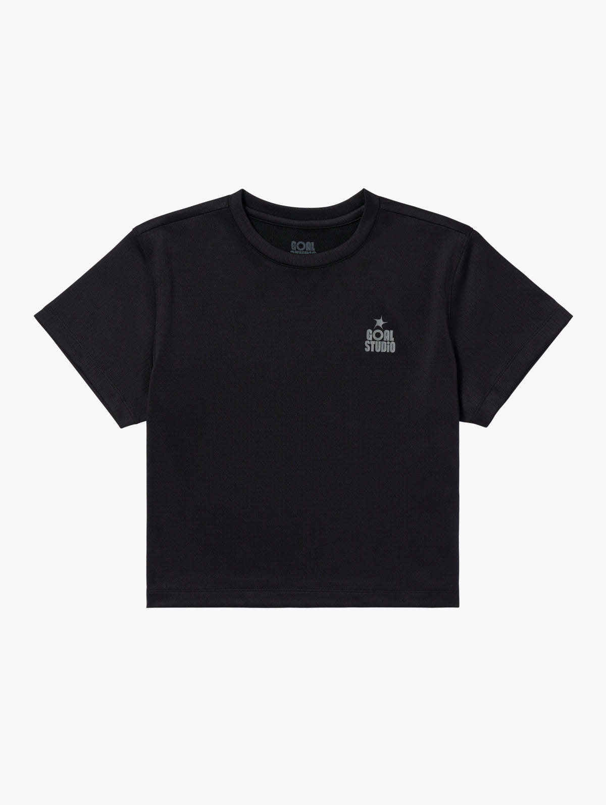 W'S TRACK GOAL LOGO CROP TEE - BLACK