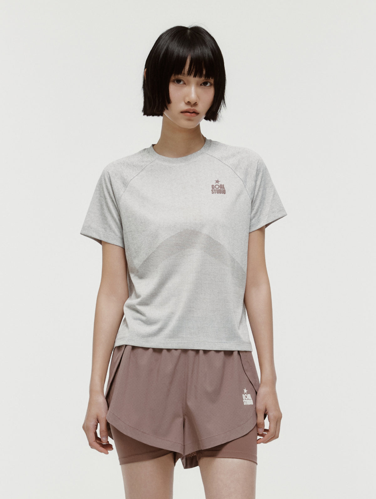 W'S JACQUARD TEE - BEIGE