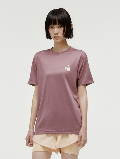 ACTIVE TRACK GOAL LOGO TEE - BRICK