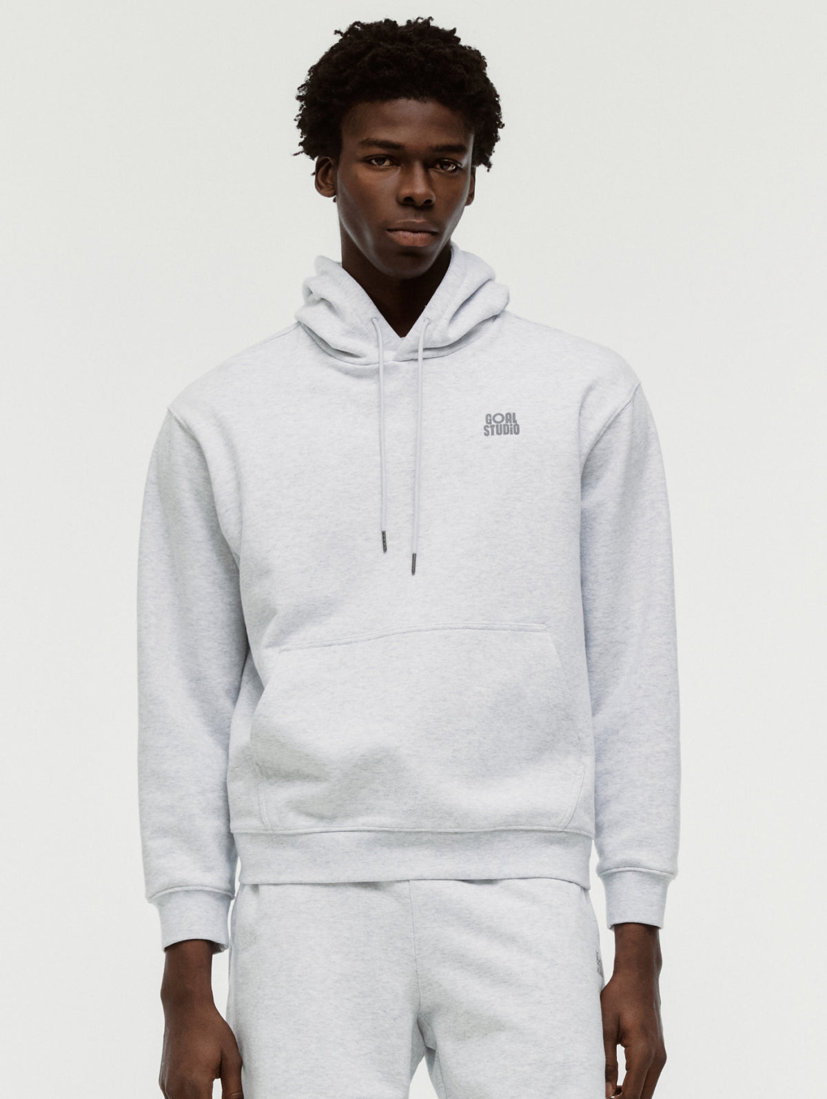 PAINT LOGO HOODIE - MELANGE GREY