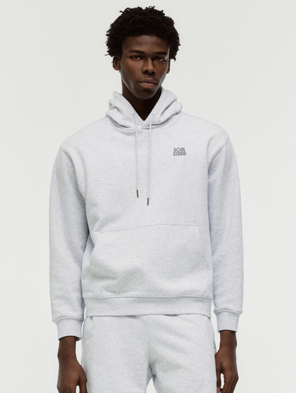 PAINT LOGO HOODIE - MELANGE GREY