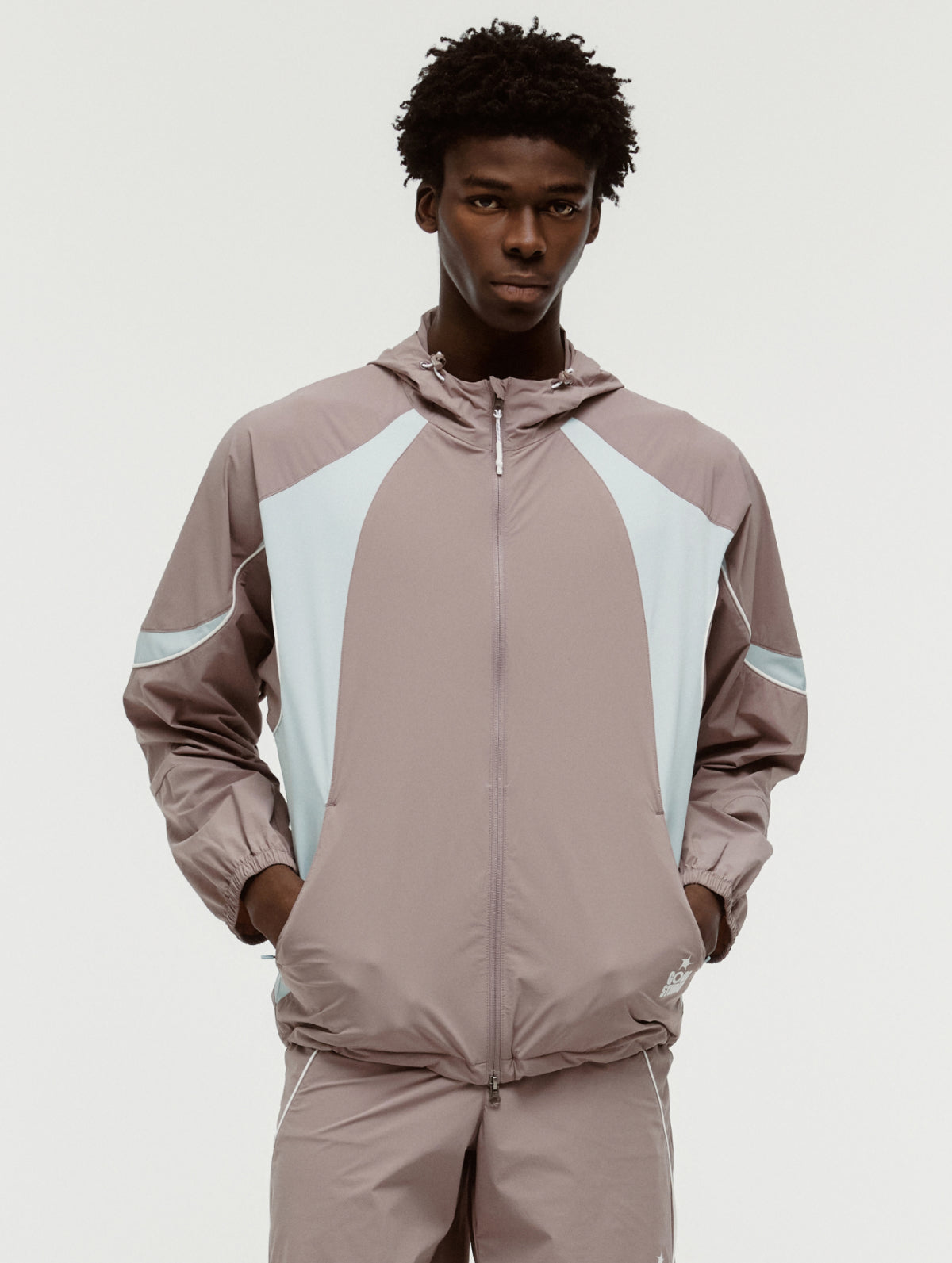 M'S COLOR-BLOCK JACKET - BROWN