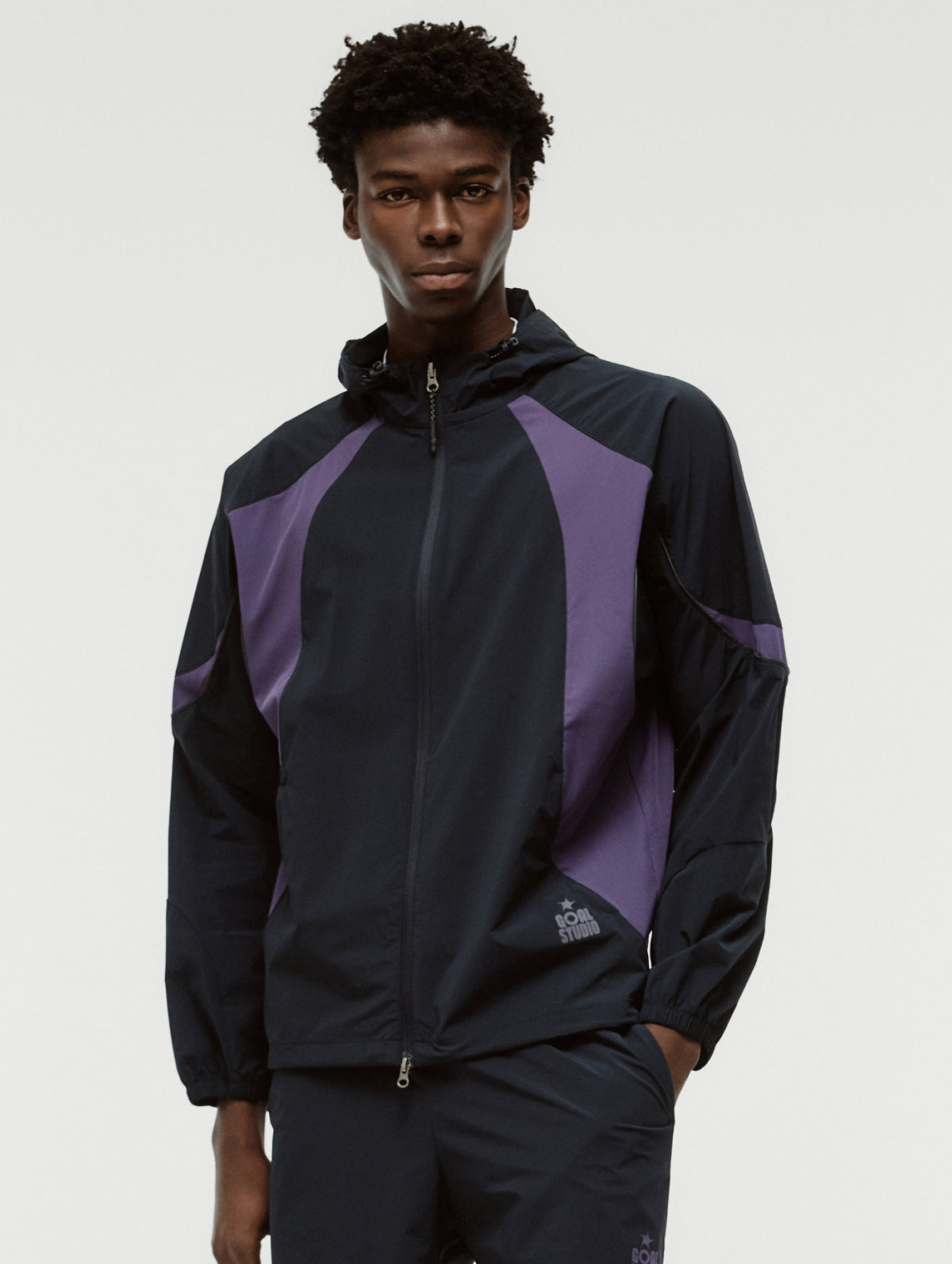 M'S COLOR-BLOCK JACKET - NAVY