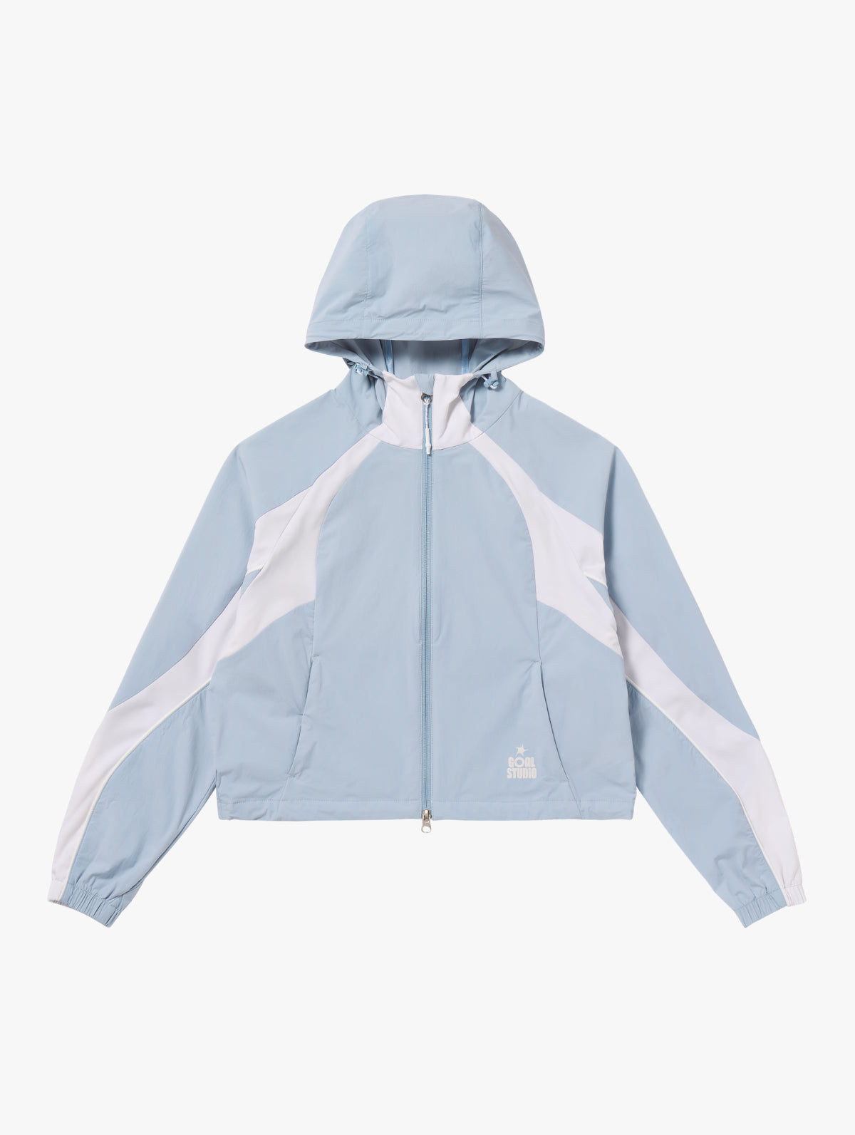 W'S COLOR-BLOCK JACKET - SKYBLUE