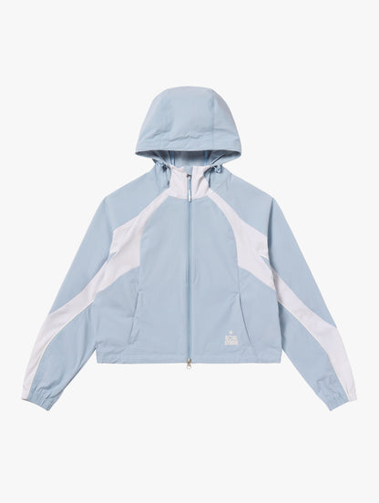 W'S COLOR-BLOCK JACKET - SKYBLUE