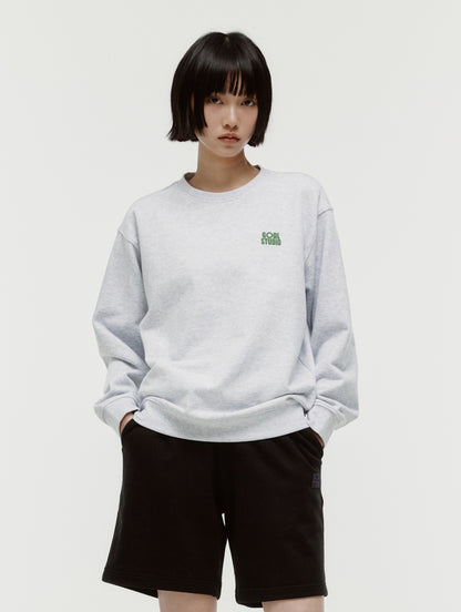 MAP LOGO CREWNECK - MELANGE GREY
