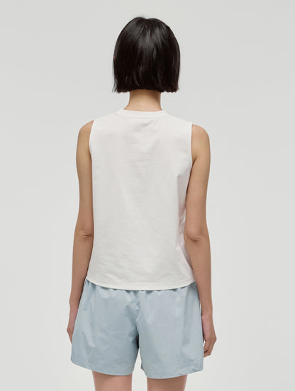 W'S ESSENTIAL AIRDRY SLEEVELESS - OFF WHITE