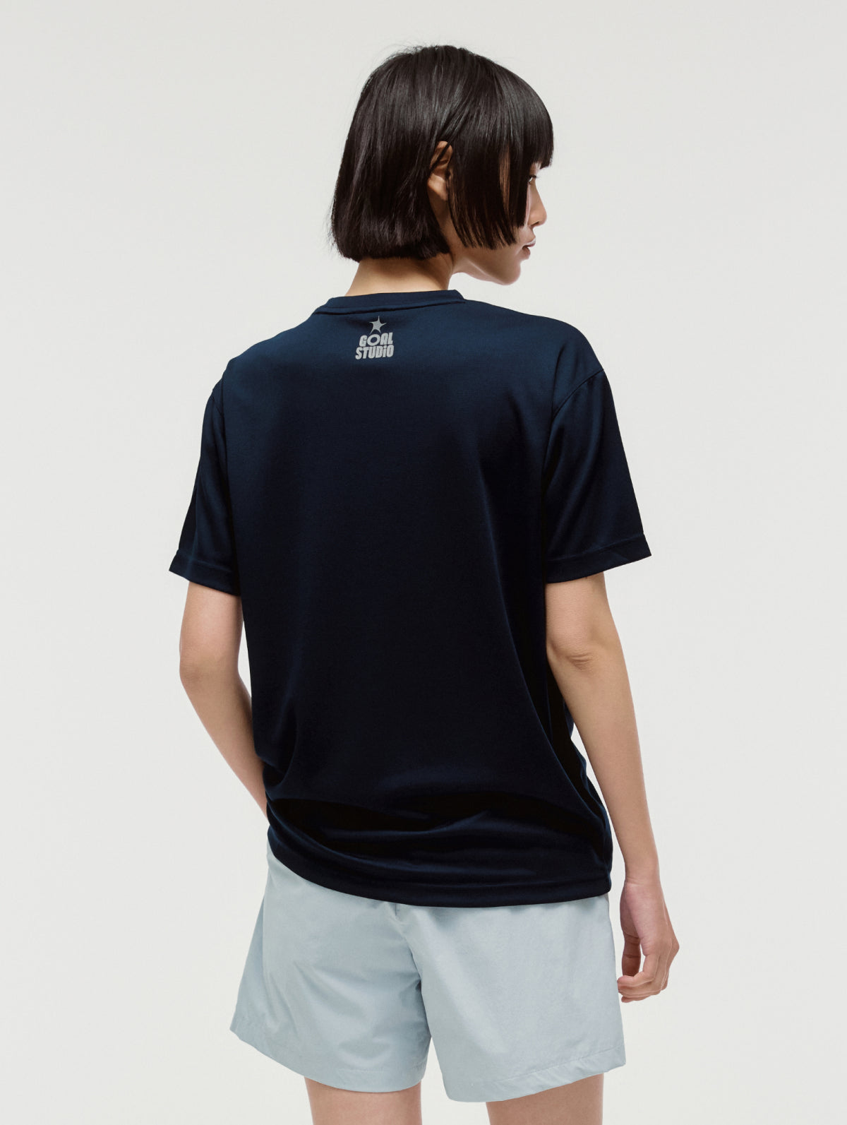 ACTIVE FRONT GOAL LOGO TEE - NAVY