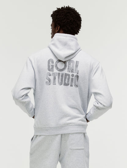 PAINT LOGO HOODIE - MELANGE GREY