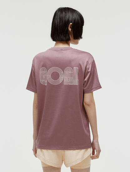 ACTIVE TRACK GOAL LOGO TEE - BRICK