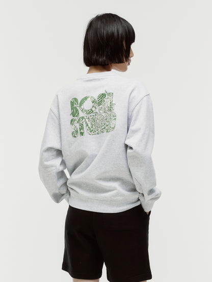 MAP LOGO CREWNECK - MELANGE GREY
