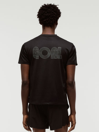 ACTIVE TRACK GOAL LOGO TEE - BLACK