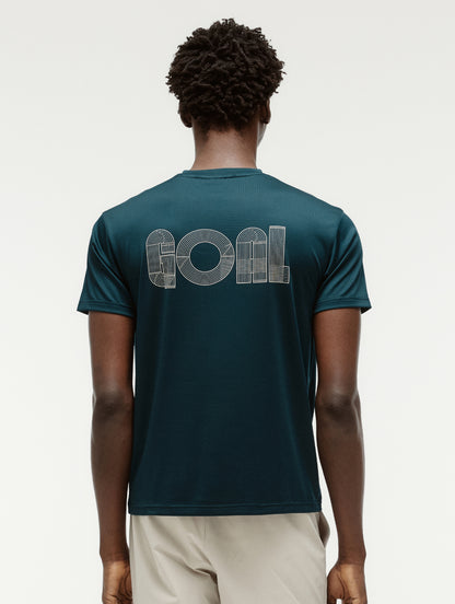 ACTIVE TRACK GOAL LOGO TEE - DARK GREEN